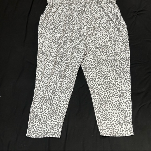 Torrid Sleep Micro Modal Terry Leopard Grey Jumpsuit - 5X - Picture 9 of 10